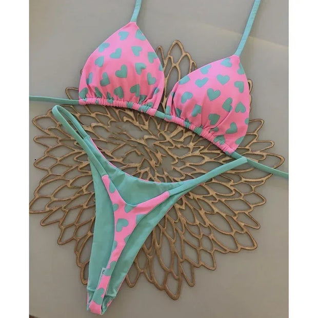 OIINAA Swimwear Women Leopard Printed Sexy Bikini Set