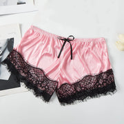 Women Lace Sexy Pajamas Set Lace Top And Shorts