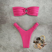 Micro Bikini Push Up Women Swimsuits Solid Beachwear