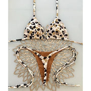 OIINAA Swimwear Women Leopard Printed Sexy Bikini Set