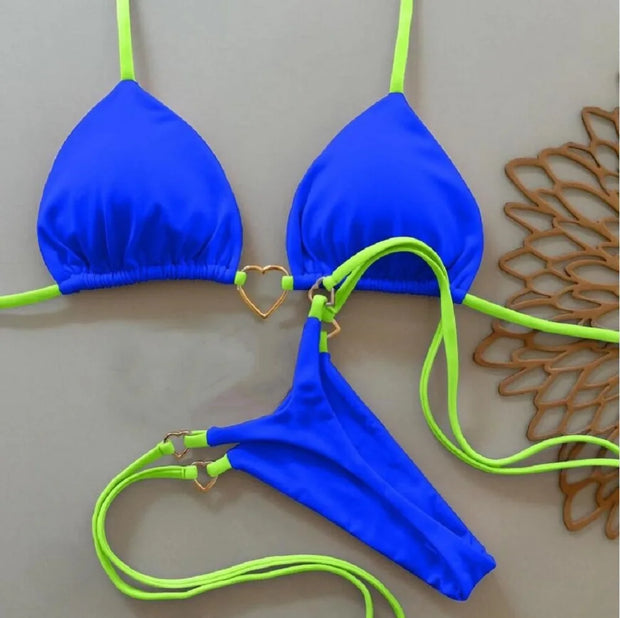 RUOTONSEPT Sexy Halter Solid color Bikini Set Women's Swimsuit