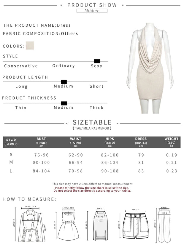 Nibber Diamond Pasted Solid Color Mini Dress Women Fashion Deep V-neck Strapless Dresses Female Trend Streetwear Clothing